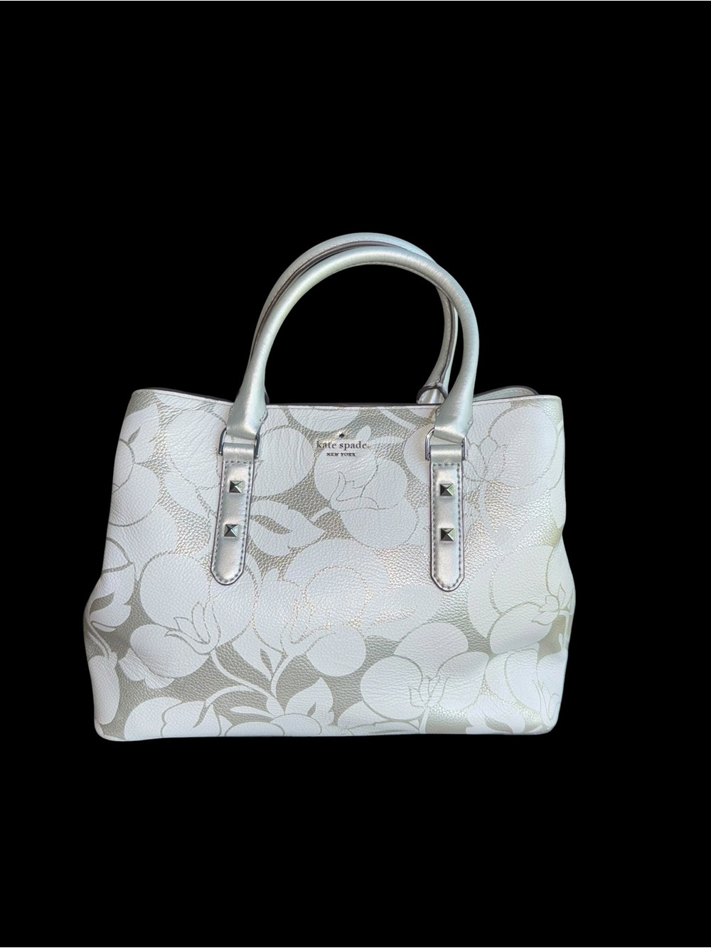 Kate Spade NY Larchmont Ave. Breezy Floral Leather Satchel EUC - Picture 4 of 11